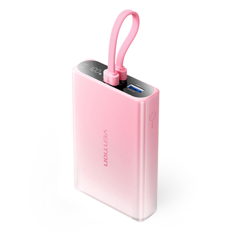 Vention 10000MAH Power Bank (USB-C + Lightning + USB-A) 22,5W LED-Anzeigeart