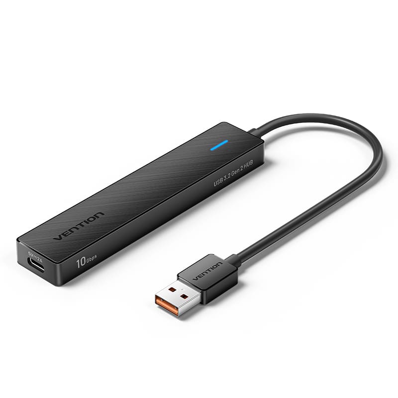 USB to USB 3.2 Gen 2 Type-C x 2/USB 3.2 Gen 2 Type-A x 2/USB-C 10G Hub 0.15M Black