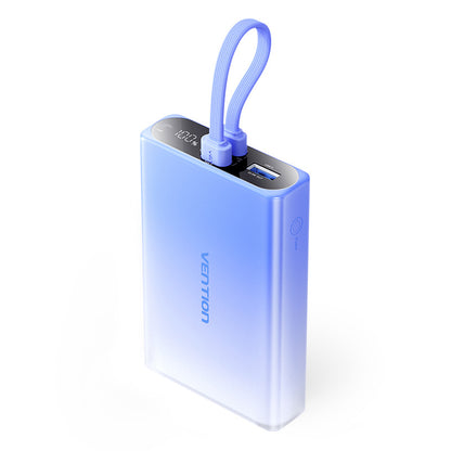 <tc>Vention</tc> Batterie externe 10 000 mAh (USB-C + Lightning + USB-A) 22,5 W avec écran LED