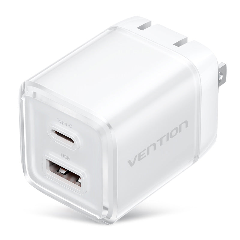 <tc>Vention</tc> 2-Port USB (C + A) GaN Ladegerät (30W/30W) US-Stecker