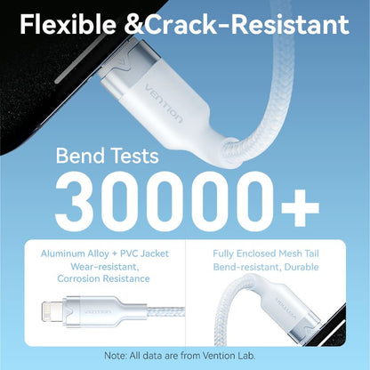Vention USB 2.0 Type-A Male to Lightning Male 2.4A Cable Aluminum Alloy Type
