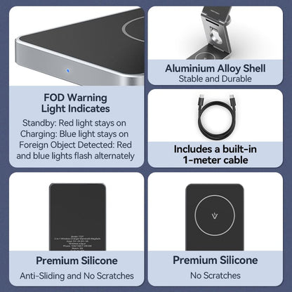 <tc>Vention</tc> Chargeur sans fil 3-en-1 15 W avec MagSafe Gris