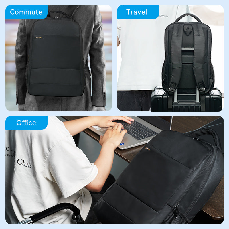 Water-Repellent Laptop Backpack Black