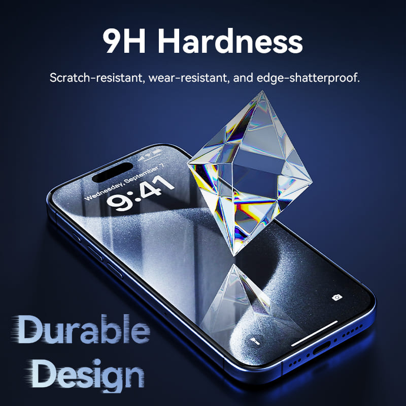 HD Tempered Glass Screen Protector for iPhone 13 6.1" with Dust-Free Installation Tool