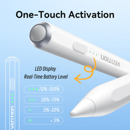 <tc>Vention</tc> Lápiz óptico para iPad con rechazo de palma &  Interruptor táctil blanco