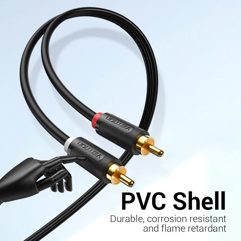 2-Male to 2-Male RCA Cable