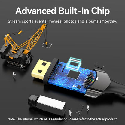 Cotton Braided 8K Bi-Directional USB-C Male to DisplayPort Male Cable