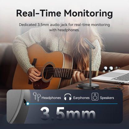 <tc>Vention</tc> Microphone de bureau USB avec bouton muet noir