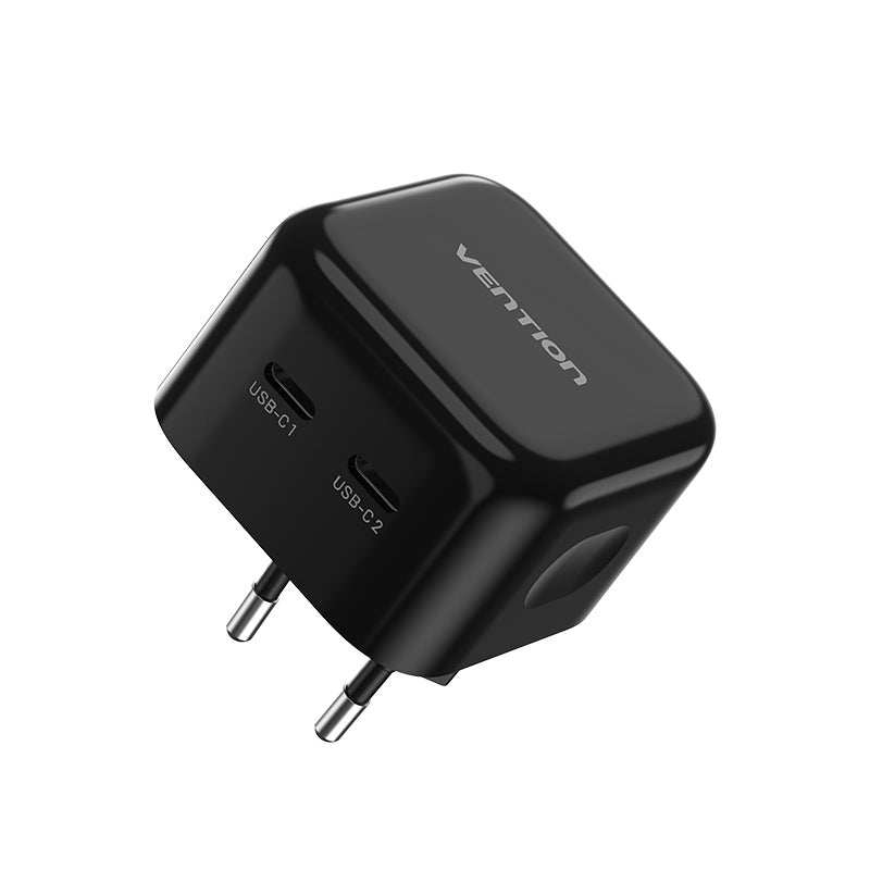 Vention 2-Port USB(C+C) GaN Charger (35W/35W) EU-Plug