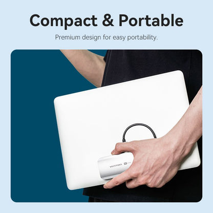 USB-C to HDMI/VGA/USB 3.0/PD Docking Station 0.15M Gray Aluminum Alloy Type