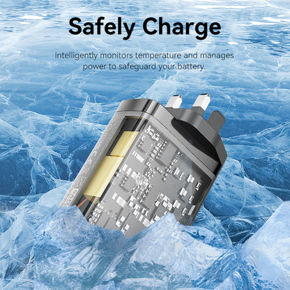 <tc>Vention</tc> 3口USB（C+C+A）GaN充电器（100W/65W/30W）英规插头