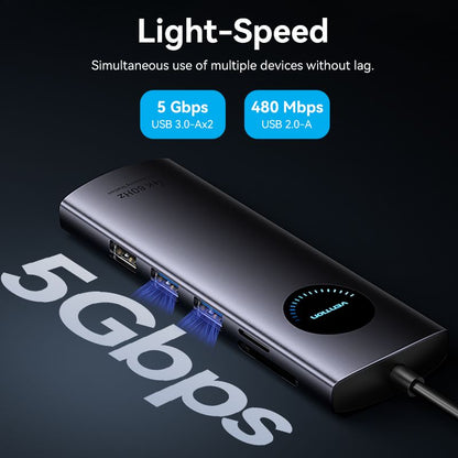 USB-C to HDMI x 2/USB 3.0 x 2/USB 2.0/RJ45/SD/TF/PD MST Docking Station