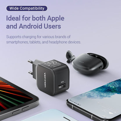 <tc>Vention</tc> Chargeur mural USB 1 port (18 W) Prise UE Noir