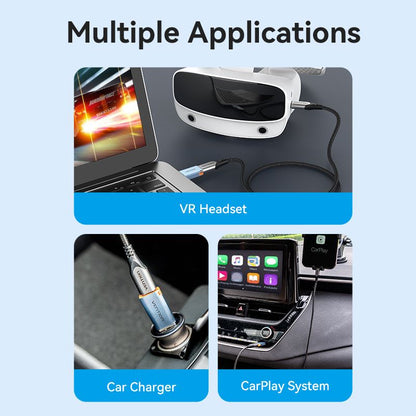 USB 3.1 Type-A Male to USB-C Female Adapter with Lanyard Gray Aluminum Alloy Type