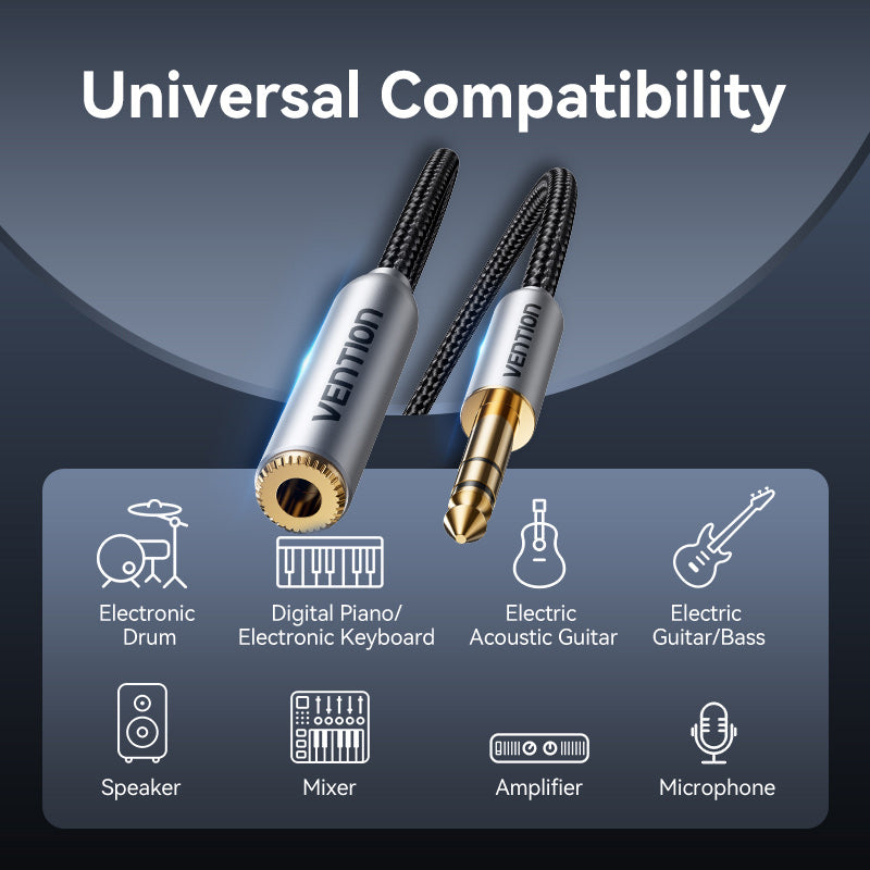 Vention 6.35mm Male to Female Audio Cable