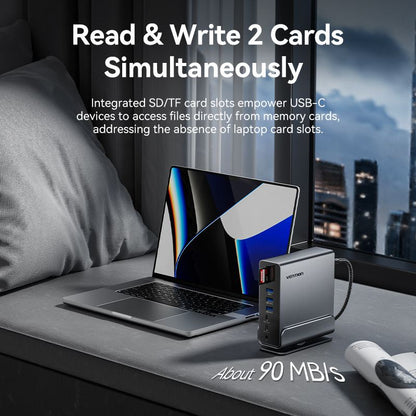 USB-C to DP/HDMI x 2/USB 3.2 Gen 2 Type-C docking station