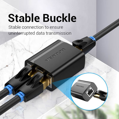 Vention RJ45 Splitter Adapter Black PVC Type