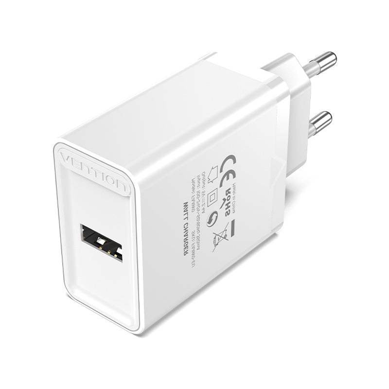 Cargador de pared USB de 1 puerto (12 W) con enchufe UE