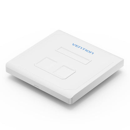 2-Port Keystone Jack Wall Plate White