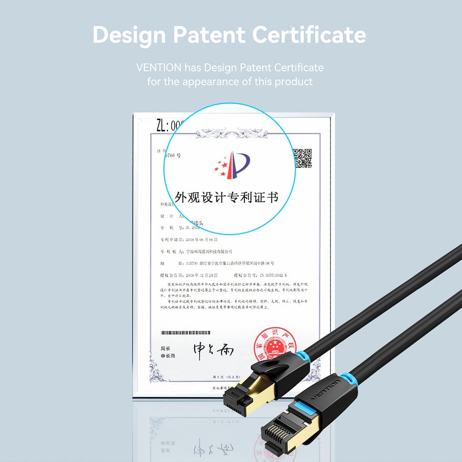 Cat.8 SFTP Patch Cable 0.5M Black