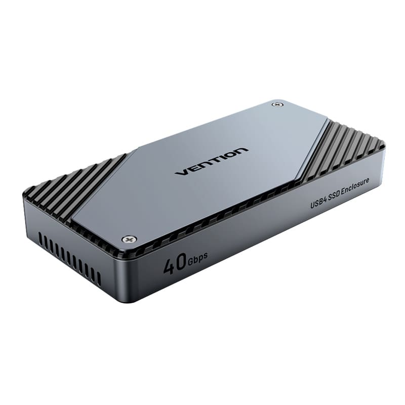 USB 4.0 M.2 NVMe SSD Enclosure (USB 4.0 Type-C) Gray Aluminum Alloy Type