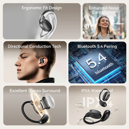 <tc>Vention</tc> Headphone Nirkabel Bluetooth OpenEar OpenBeat O15 Hitam