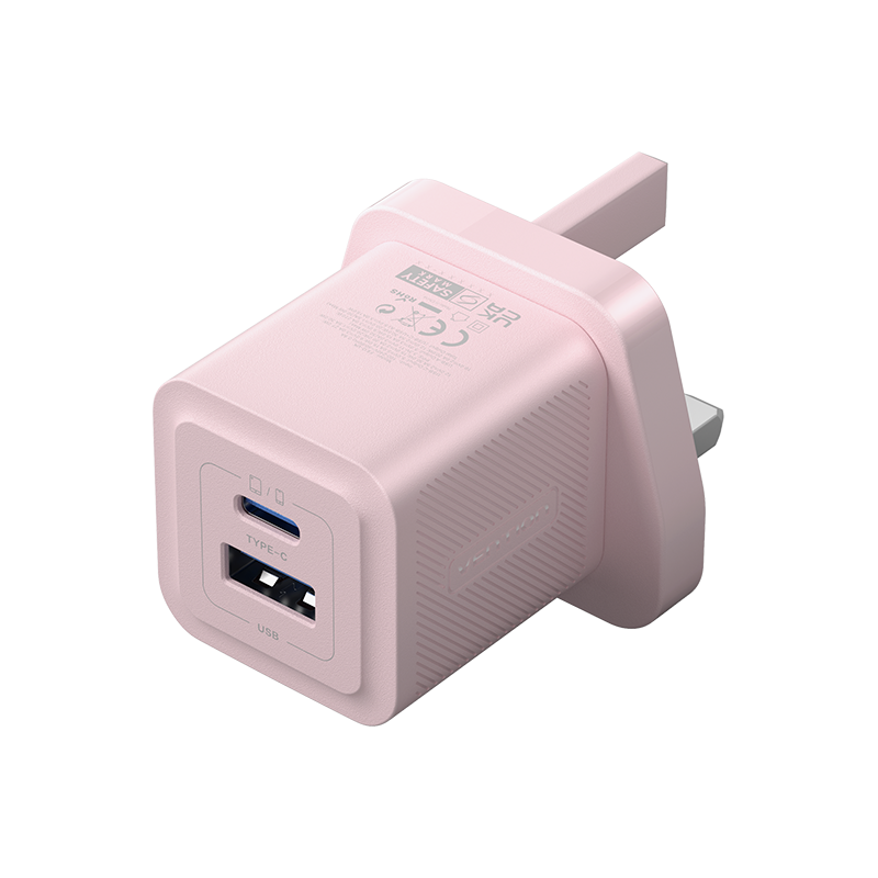 2-Port USB (C + A) GaN Charger (30W/30W) UK-Plug