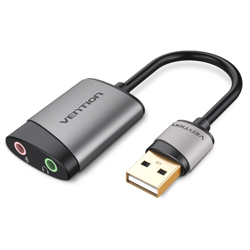 Vention USB Card de sonido externa 0.15m Tipo de metal gris