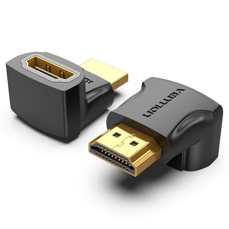 HDMI 270 Degree Male to Female Adapter Black