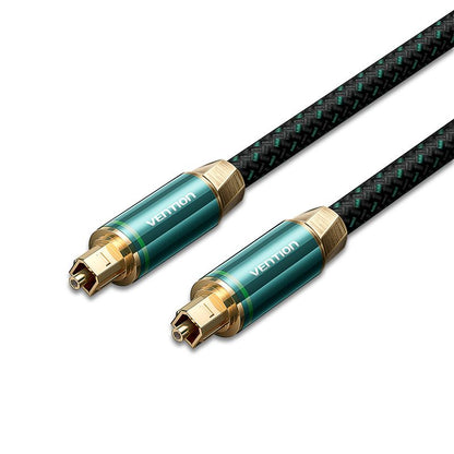 Vention Cotton Braided Optical Fiber Audio Cable 1/1.5/2/3/5/10M Green Copper Type