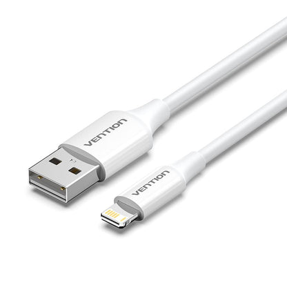 USB 2.0 Type-A Male to Lightning Male 2.4A Cable 1M White