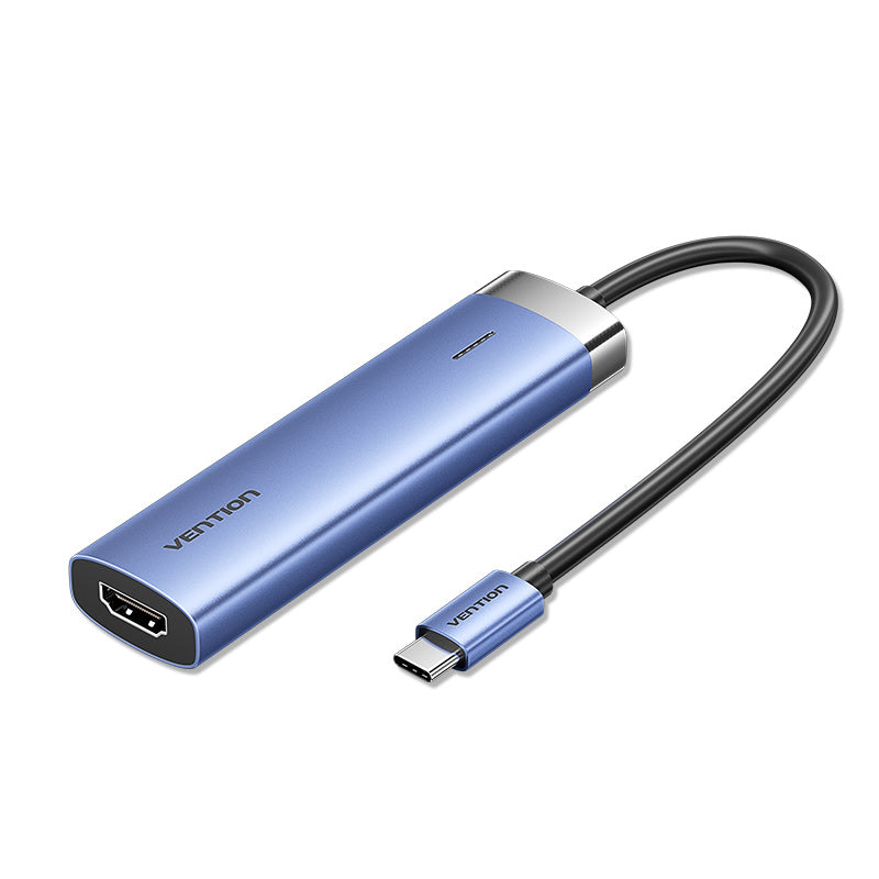 USB-C al tipo azul de la aleación de aluminio de la estación de acoplamiento de HDMI/USB 3.0 x 3/PD los 0.15M