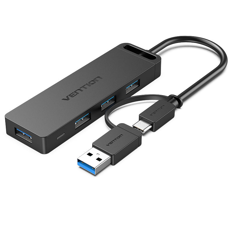 USB3.0 和 Type-C 2 合 1 接口转 4 端口 USB 3.0 集线器