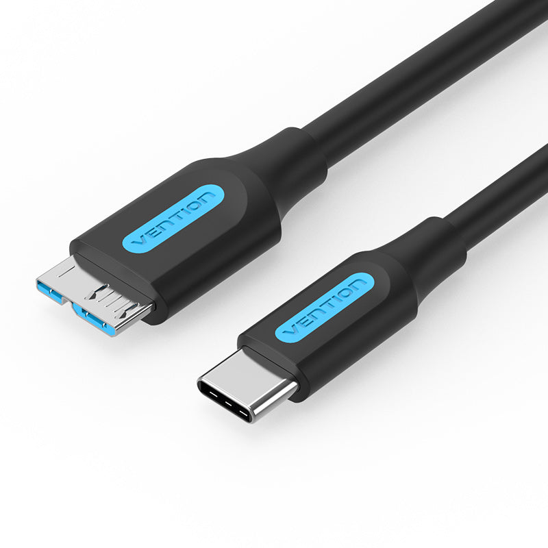 USB 3.0 C-Stecker auf Micro-B-Stecker 2A-Kabel, 0,5/1 m, Schwarz