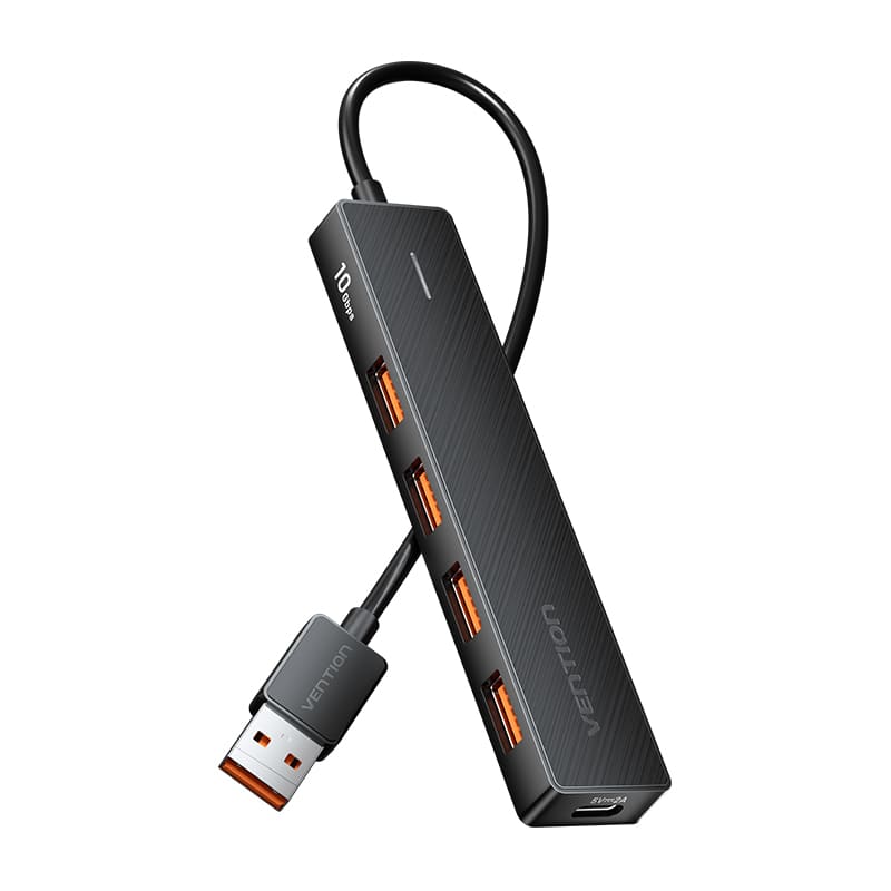 USB to USB 3.2 Gen 2 Type-A x 4/USB-C 10G Hub 0.15M Black