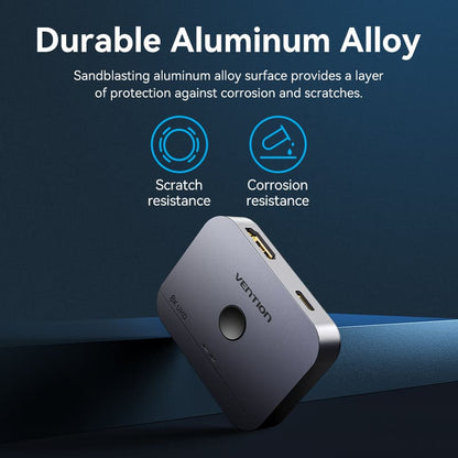 Vention 2-Port Bi-Directional 8K HDMI Switcher Gray Aluminium Alloy Type