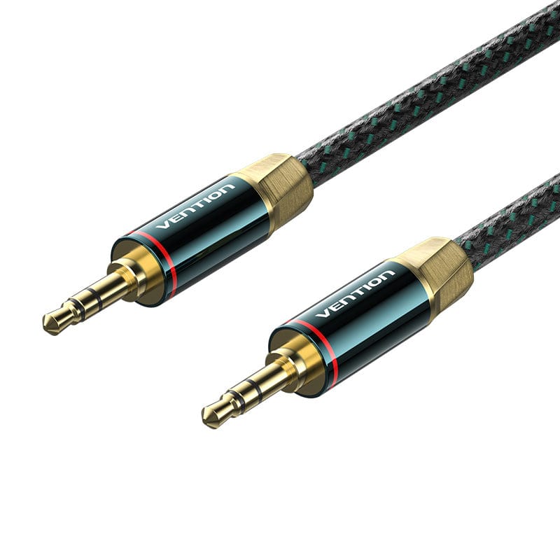 Vention Cotton Braided 3.5mm Male to Male Audio Cable 0.5/1/1.5/2/3/5/8/10M Green Copper Type