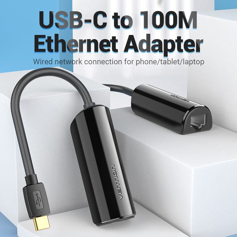 Vention USB-C to 100M Ethernet Adapter 0.15M Black