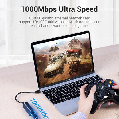 Vention USB-C to Gigabit Ethernet Adapter 0.15M Black