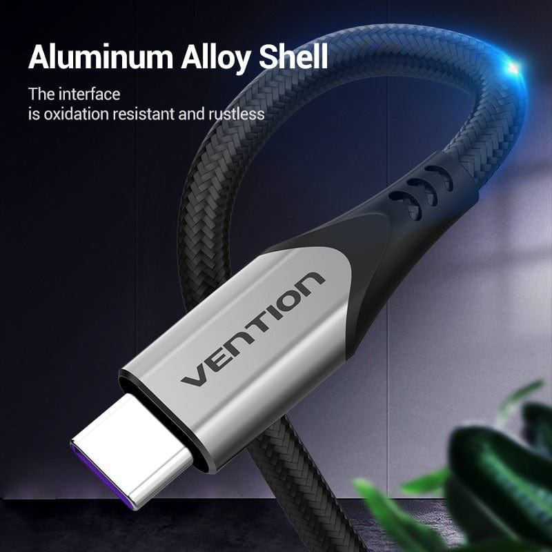 Vention USB-C to USB 2.0-A  Fast Charging Cable 0.25M Gray Aluminum Alloy Type