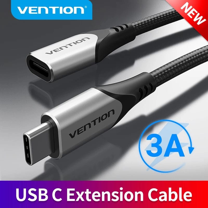VENTION 速卖通 0.5m USB C Extension Cable Male to Female Type C Extender Cord 4K Cable for MacBook Type C 3.1 Extension Cord
