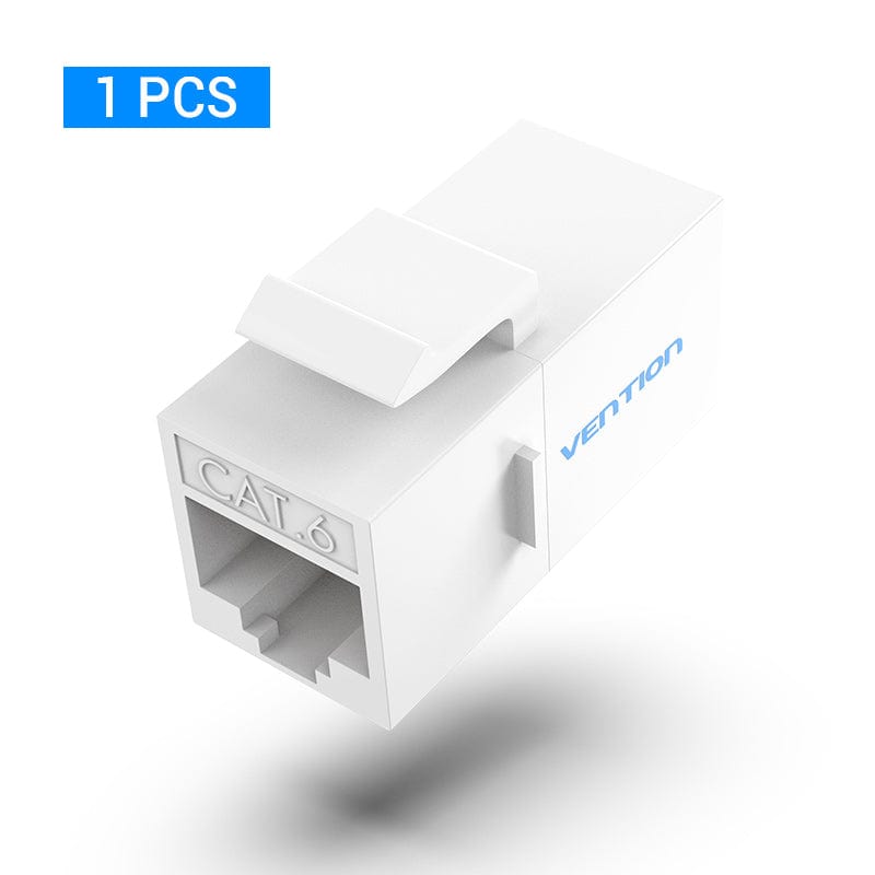 VENTION 速卖通 1 PCS-White RJ45 Connector Cat6 Ethernet Adapter Female to Female R J45 8P8C Network Extender Extension Cable for Ethernet Cable