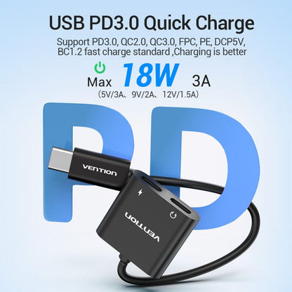 VENTION 速卖通 2 in 1 USB C to Dual Digital Type C HeadPhone Adapter