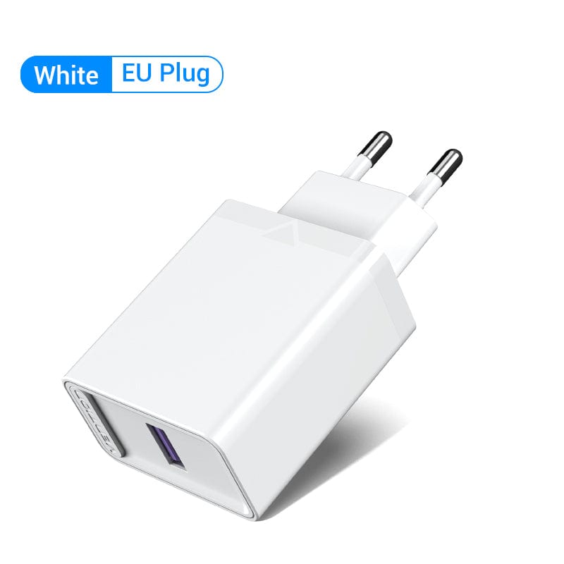 VENTION 速卖通 22.5W EU White Plug USB Quick Charge 3.0 QC 22.5W USB Charger for Huawei SCP Samsung Xiaomi Fast Wall Charging Portable Mobile Phone Charger