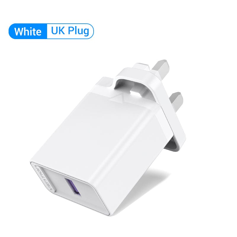 VENTION 速卖通 22.5W UK White Plug USB Quick Charge 3.0 QC 22.5W USB Charger for Huawei SCP Samsung Xiaomi Fast Wall Charging Portable Mobile Phone Charger
