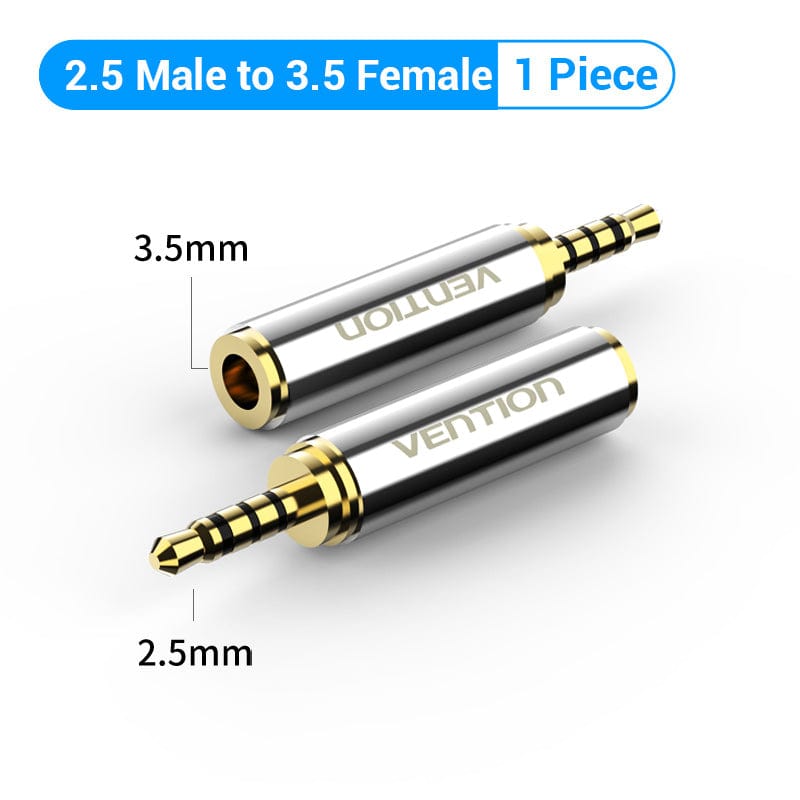 Adaptateur Micro Jack 2.5mm mâle vers Mini Jack 3.5mm femelle stéréo