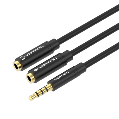 VENTION 速卖通 30cm 3.5mm Audio Splitter Extension Cable Jack 3.5mm 1 Male to 2 Female Mic Y Splitter for Laptop Headphone Aux Cable Adapter