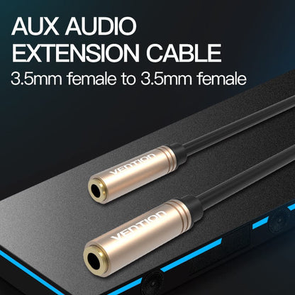 VENTION 速卖通 30cm Jack 3.5mm Female to Female Stereo Audio Cable Gold Plated Aux Extension Cable for Headphone Laptop Phone PS3 Aux Cable