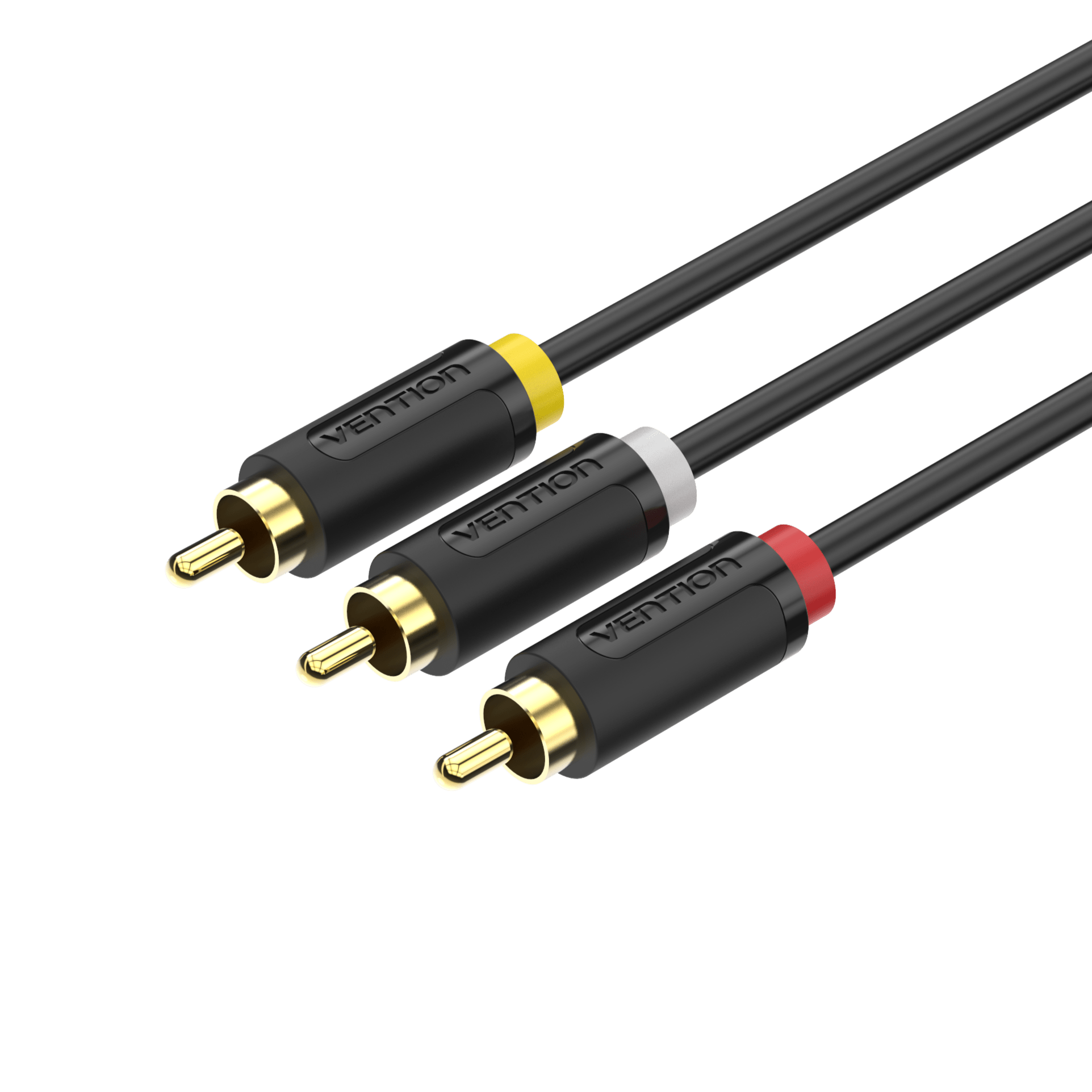 VENTION 速卖通 3RCA to 3 RCA Cable Audio Video Male to Male AV Cable Gold Plated for STB DVD TV VCD Blueplayer Amplifier Cable RCA Jack