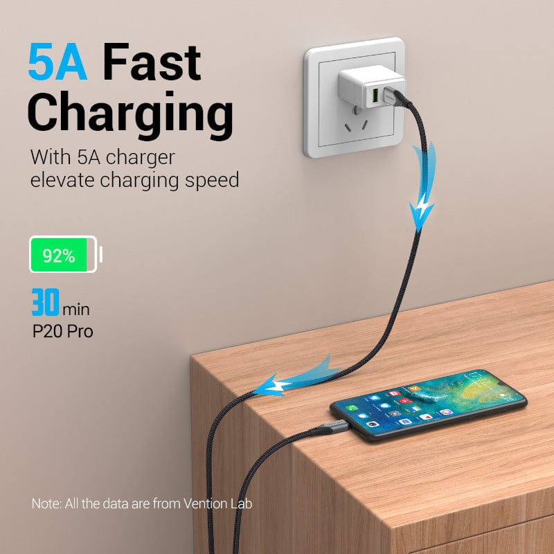 VENTION 速卖通 5A Magnetic Charge Cable Fast Charging USB Type C Cable Magnet Micro USB Data Charging Wire Mobile Phone Cable USB Cord